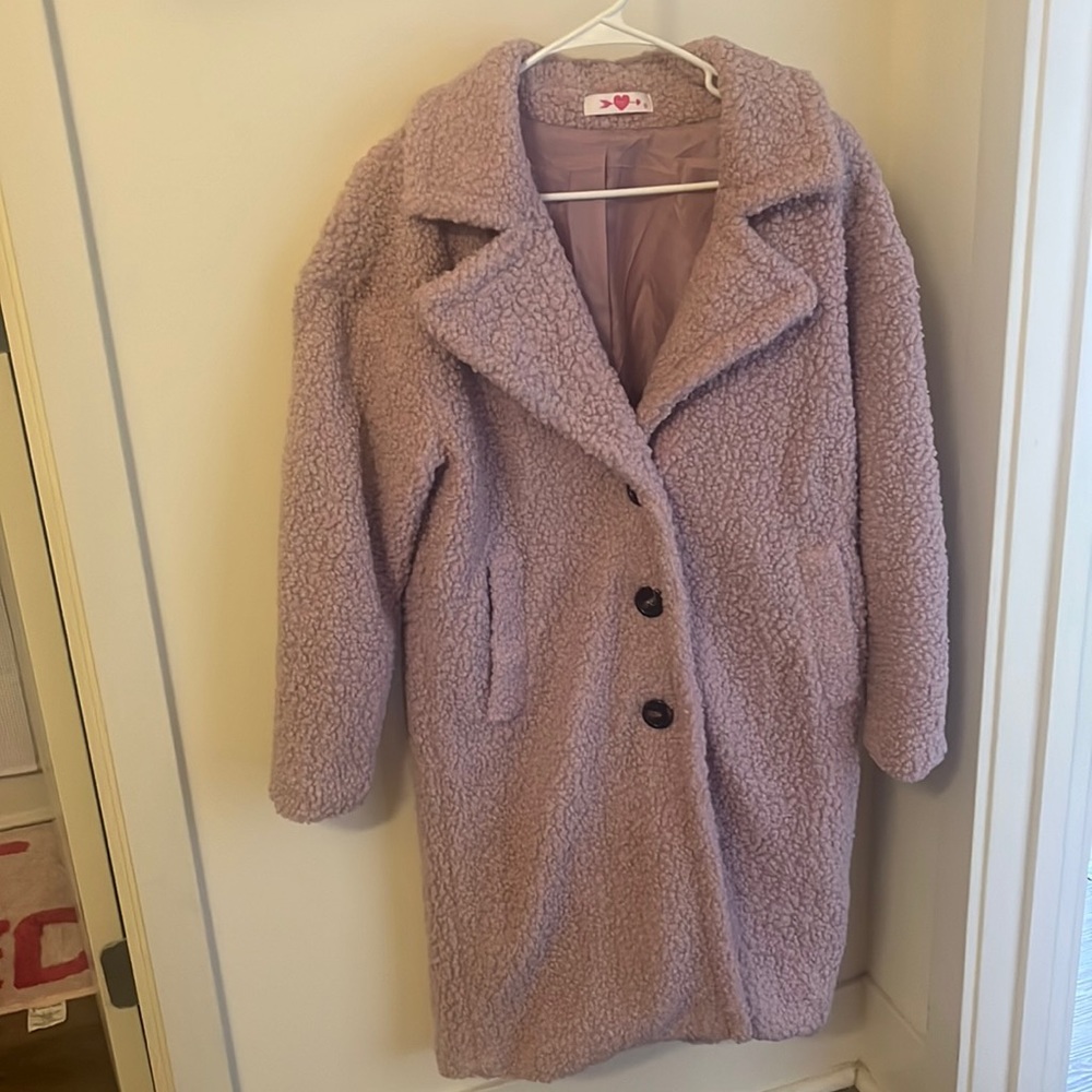 Lavender Sherpa Jacket Size medium